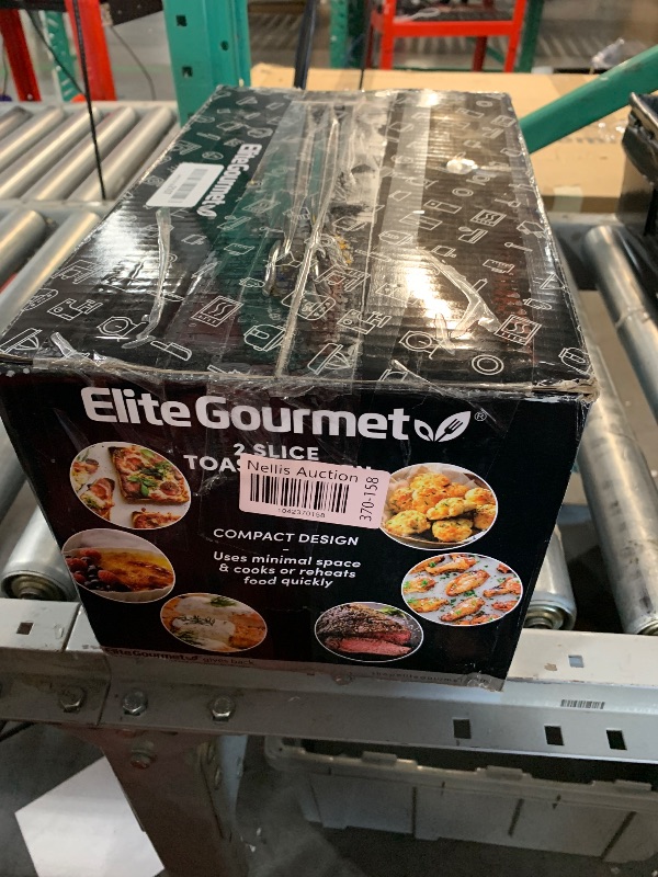 Photo 1 of Elite Gourmet ETO236 Personal Compact 2 Slice Countertop Toaster Oven with 15 Minute Timer & Adjustable Temperature, Bake, Broil, & Toast, Black