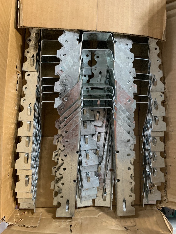 Photo 1 of (30-Pack) Calvana 2x8 Brackets for Wood, Joist Hangers, Rafter Brackets, Versatile Rafter Ties, Made from Durable 20-Gauge Carbon Steel