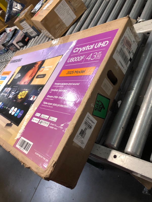 Photo 1 of Samsung 43-Inch Class Crystal UHD U8000F 4K Smart TV (2025 Model) Endless Free Content, Crystal Processor 4K, MetalStream Design, Knox Security, Alexa Built-in