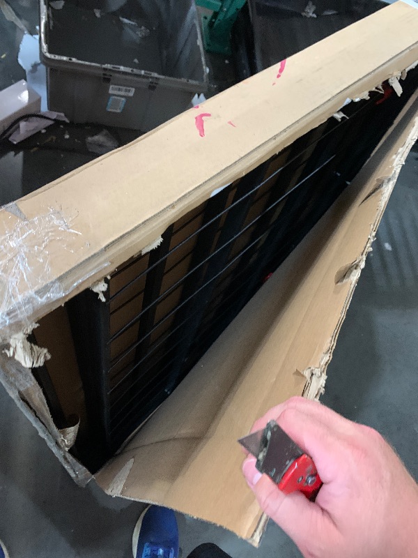 Photo 1 of (single sleeper frame) Amazon Basics Bed Frame with Storage, Foldable Metal Platform, Sturdy Steel, No Box Spring Needed, 14-inch High, Tool-Free Setup, Twin Size, Black