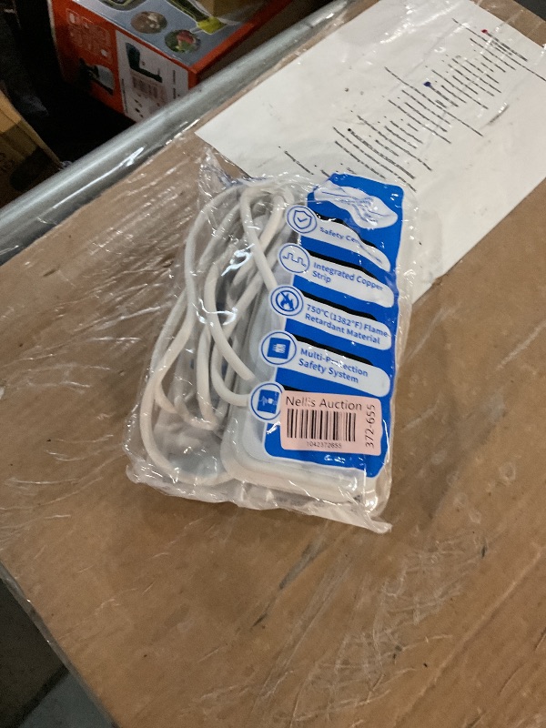 Photo 1 of Surge Protector Power Strip 10 ft, Flat Plug Extension Cord with 6 Outlets 4 USB Ports, Outlet Extender Long Cord, Overload Protection, Extension Cord with Multiple Outlets for Indoor, Home, Office