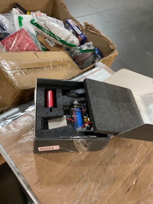 Photo 1 of Tesla Coil Handheld Gun Artificial Lightning Wireless & Rechargeable Arc Plasma Portable Mini Spark Gap Arc Generator Experiment Science Toy Model Acrylic Handle