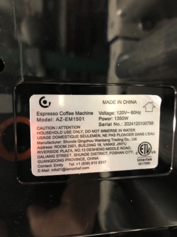 Photo 1 of **TURNS ON BUT ISNT FUNCTIONAL PARTS ONLY**
COFIBREWS Espresso Machines with LED Touch screen, Espresso Coffee maker Equip 20Bar Pressure System, Milk Forther, Compact Latte Machine for Home Gifts