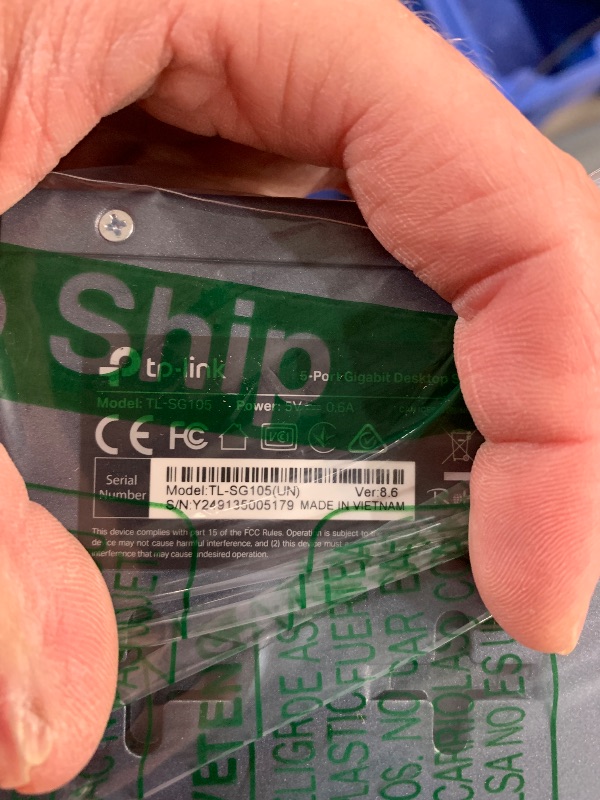 Photo 1 of TP-Link TL-SG105, 5 Port Gigabit Unmanaged Ethernet Switch, Network Hub, Ethernet Splitter, Plug & Play, Fanless Metal Design, Shielded Ports, Traffic Optimization,Navy Blue