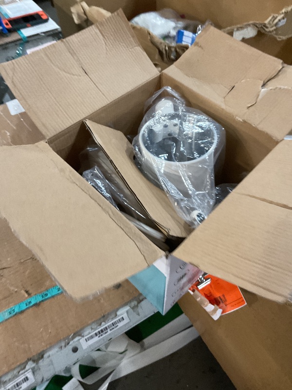 Photo 1 of ***(PARTS ONLY/ MAJOR DAMAGE)***PantryPro 1.0L 1500W Rapid-Boil Electric Gooseneck Kettle - Stainless Steel Interior - Temperature Control, Auto Shut-Off, Boil-Dry Protection, LED Indicator - White