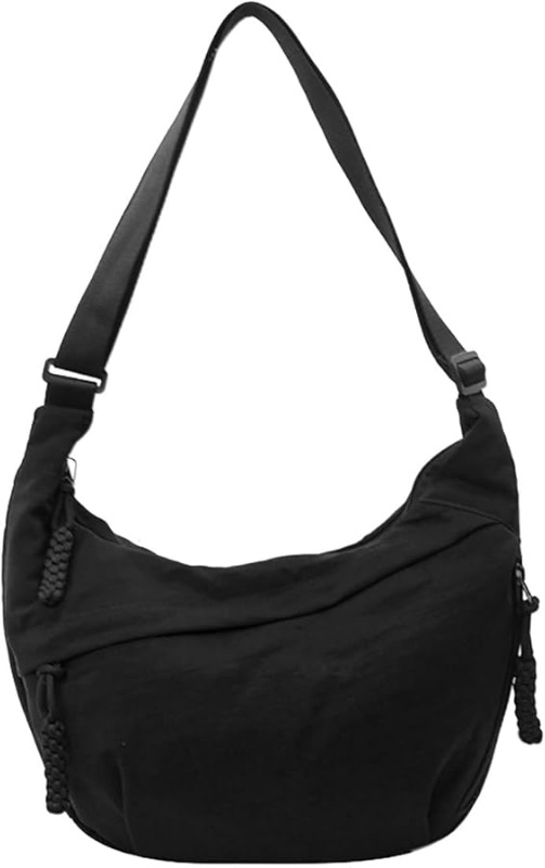 Photo 1 of Crescent Crossbody Bags for Women Nylon Slouchy Sling Hobo Bag,Spacious Dumpling Shoulder Handbag Cross Body Purses