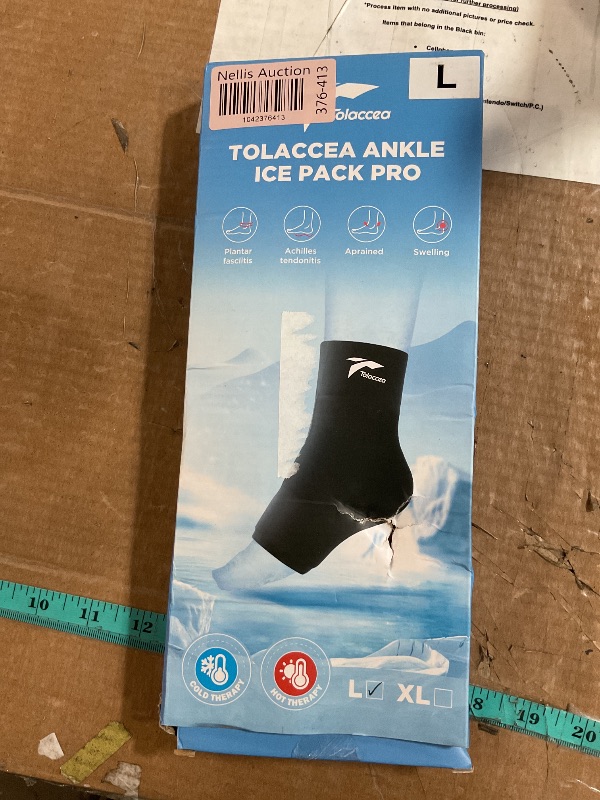 Photo 1 of ***(MISSING ICE PACKS)***
Tolaccea Ankle Ice Pack Wrap PRO for Injuries, Foot Ice Pack for Hot and Cold Therapy, Flexible Cold Pack for Plantar Fasciitis,Swelling,Sprained, ColdFocus for More Cooling Large (Pack of 1)