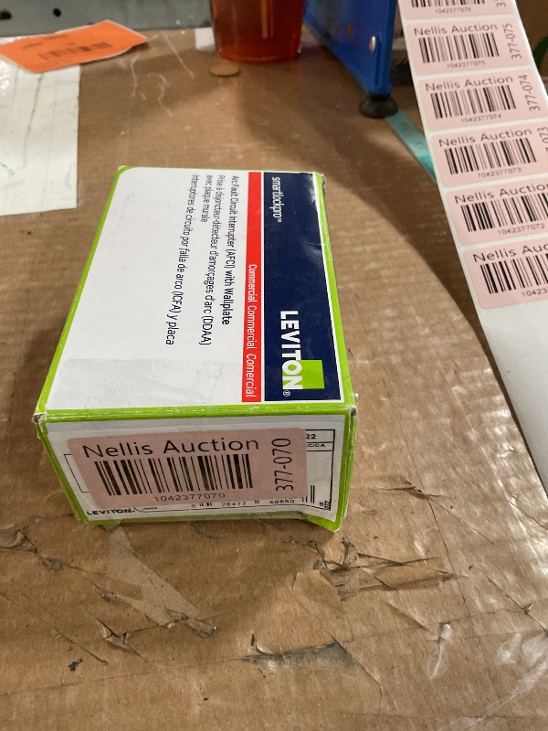 Photo 1 of Leviton AFCI/Switch Combination, 15 Amp, Self Test, LED Indicator Light, AFSW1-W, White