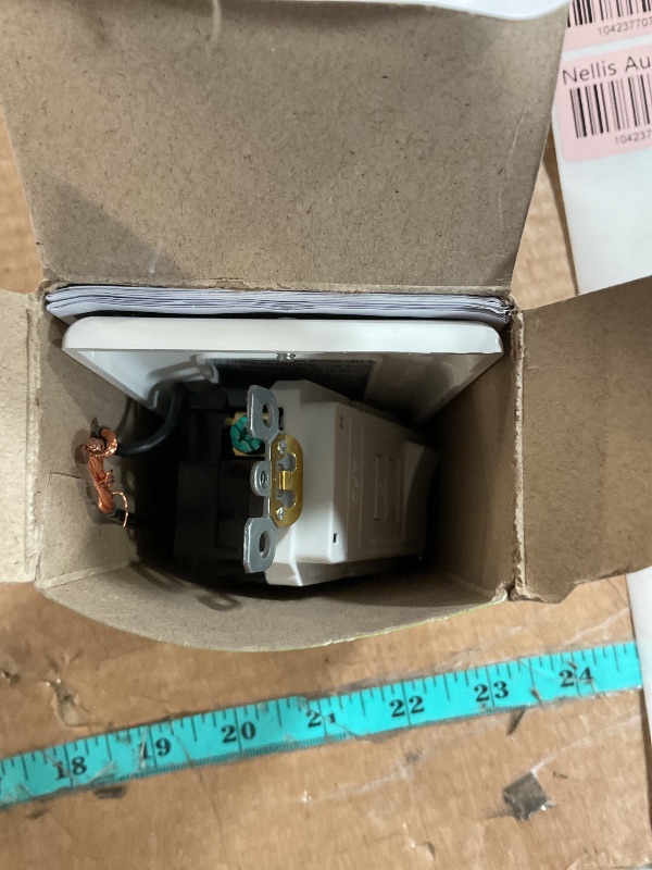 Photo 1 of Leviton AFCI/Switch Combination, 15 Amp, Self Test, LED Indicator Light, AFSW1-W, White