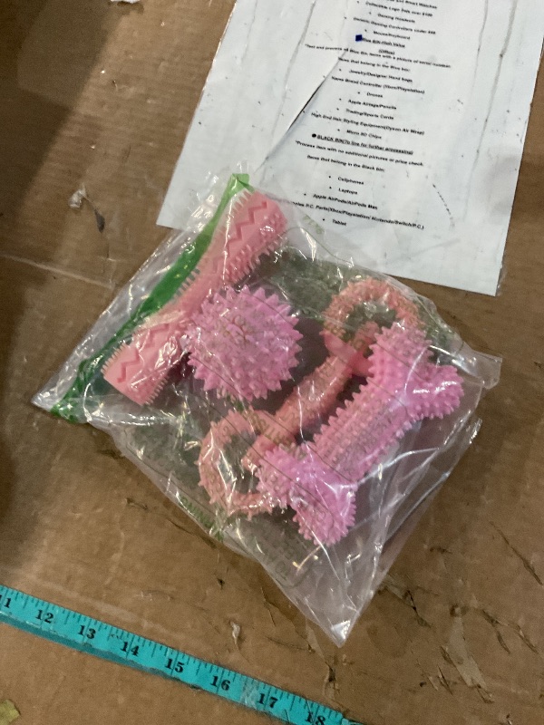 Photo 1 of 4 Pack Puppy Toys for 2-8 Months Pets Dog Chew Toy for Small Puppies Teething Toys for Cleaning Teeth Cute Pink Small Dog Toys Soft Durable Interactive Chew Toy Puppy Supplies Starter Kit (Pink)