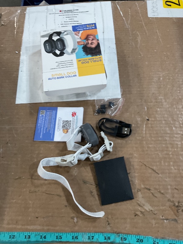 Photo 1 of 2025 Ultra-Small Bark Collar with Optional Shock, Vibration & Sound, Bark Record for Small Dogs 5-15lbs, Only 1 * 1.7in & 0.8oz, Rechargeable, IPX7 Waterproof, 5 Sensitivity Levels(GreyWhite)