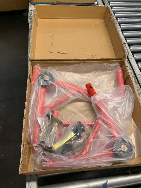 Photo 1 of Jack Boss Motorcycle Stand Front and Rear Combo Wheel Lift Stands, 500Lbs Capacity,Swingarm Spool Paddock Stands for Sport Bike,Fit for Yamaha Honda Kawasaki