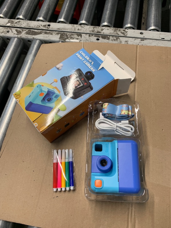 Photo 1 of ***(MISSING SOME ACCESSORIES)***'LETSHAHA Kids Camera Instant Print, Christmas Birthday Gifts for Toddle Girls Boys Age 3-12, 24MP & 1080P Selfie Digital Camera with 3 Roll No-Ink Print Paper 32G SD Card - Blue