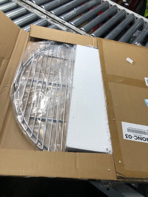 Photo 1 of 24" Charcoal Cooking Grate for SnS Grills Kettle Charcoal Grill, Stainless Steel Hinged for 2-Zone Cooking, Kettle Grill Charcoal Cooking Grid for Tailgating Backyard, Also Fits Similar Sized Fire Pit