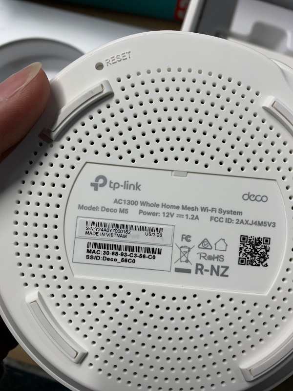 Photo 1 of (POWER TESTED) STP-Link Deco Mesh WiFi Router (Deco M5) – Dual Band Gigabit Wireless Router, Quad-core CPU, MU-MIMO, HomeCare, Parental Control, Up to 2,000 sq. ft. Coverage, Works with Alexa, 1-pack