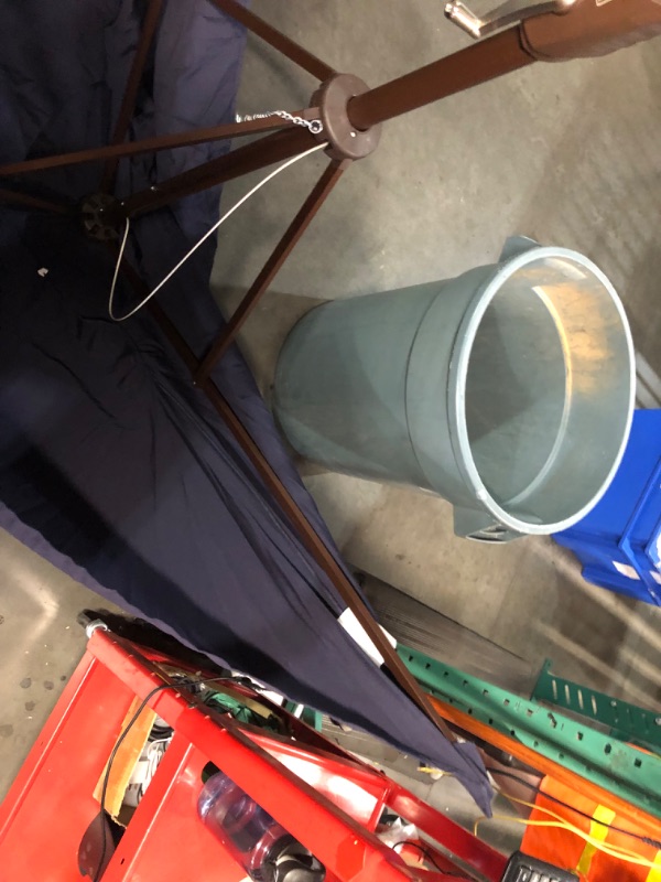 Photo 1 of ***MAJOR DAMAGE - ARM AND RIB BROKEN OFF - SEE PICTURES***
EliteShade USA 10-Year-Non-Fading 6x6Ft Square Market Umbrella Patio Outdoor Table Umbrella with Ventilation, Navy Blue