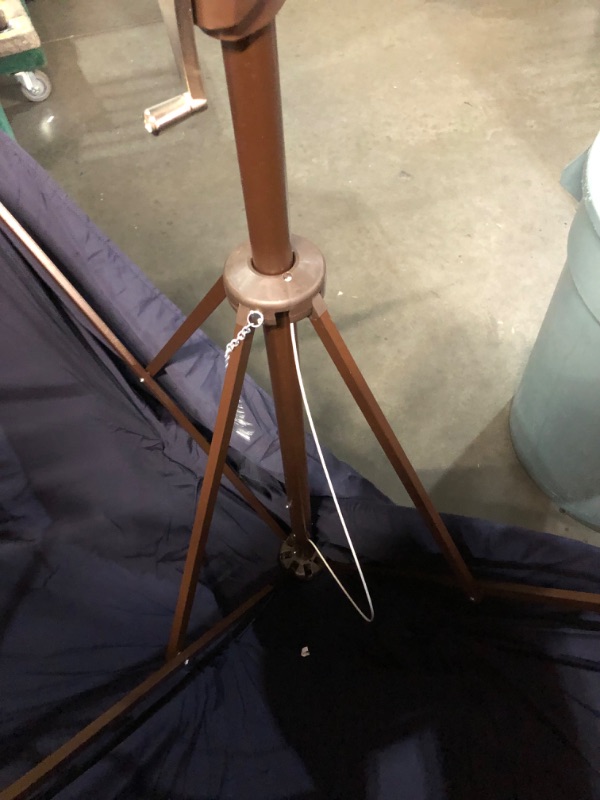 Photo 1 of ***MAJOR DAMAGE - ARM AND RIB BROKEN OFF - SEE PICTURES***
EliteShade USA 10-Year-Non-Fading 6x6Ft Square Market Umbrella Patio Outdoor Table Umbrella with Ventilation, Navy Blue