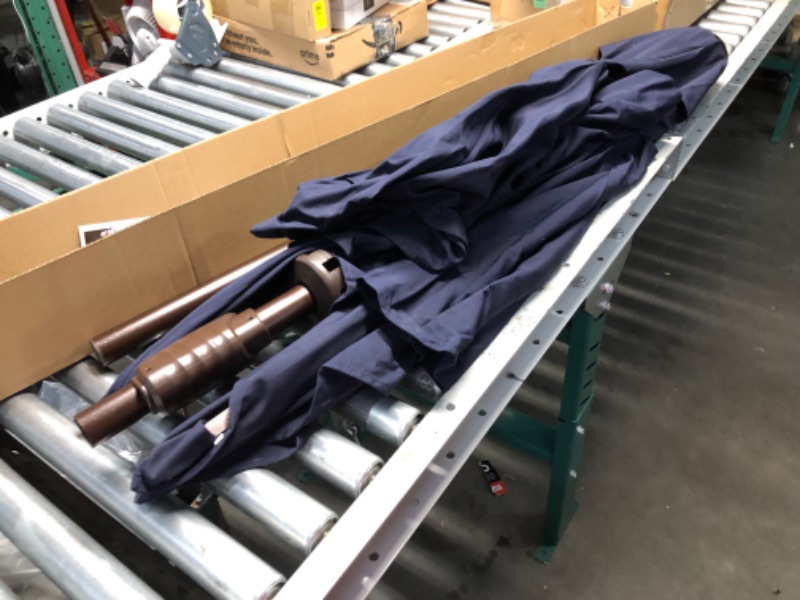 Photo 1 of ***MAJOR DAMAGE - ARM AND RIB BROKEN OFF - SEE PICTURES***
EliteShade USA 10-Year-Non-Fading 6x6Ft Square Market Umbrella Patio Outdoor Table Umbrella with Ventilation, Navy Blue
