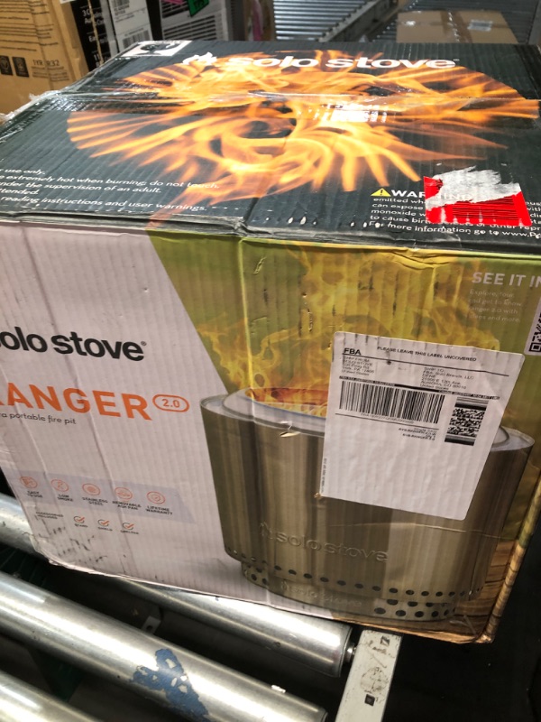 Photo 1 of Solo Stove Ranger Big Yard Bundle 2.0 | Incl. Ranger Smokeless Fire Pit with Stand, Shield and Shelter, Portable for Wood Burning, Removable Ash Pan, Stainless Steel, H: 15.25in x Dia: 15in, 21.5lbs