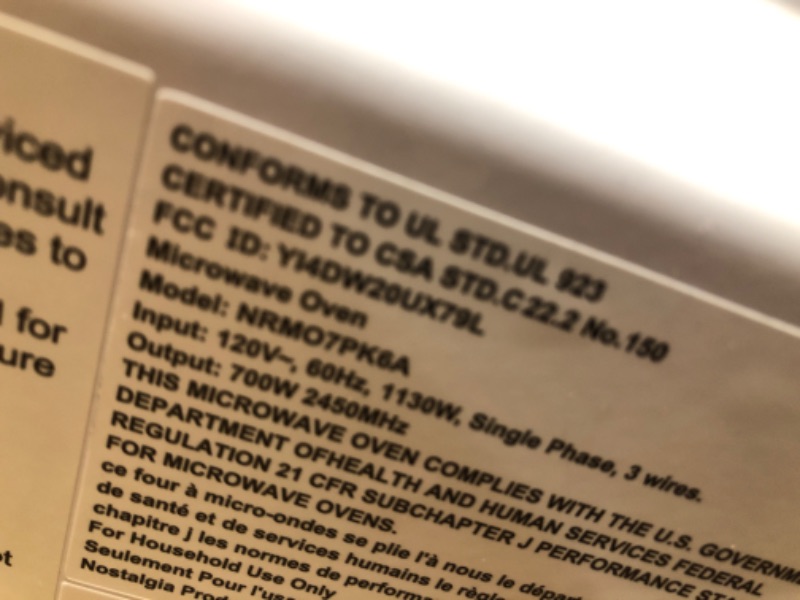 Photo 1 of ***SEE NOTES*** 
Nostalgia Retro Compact Countertop Microwave Oven - 0.7 Cu. Ft. - 700-Watts with LED Digital Display - Child Lock - Easy Clean Interior - Pink