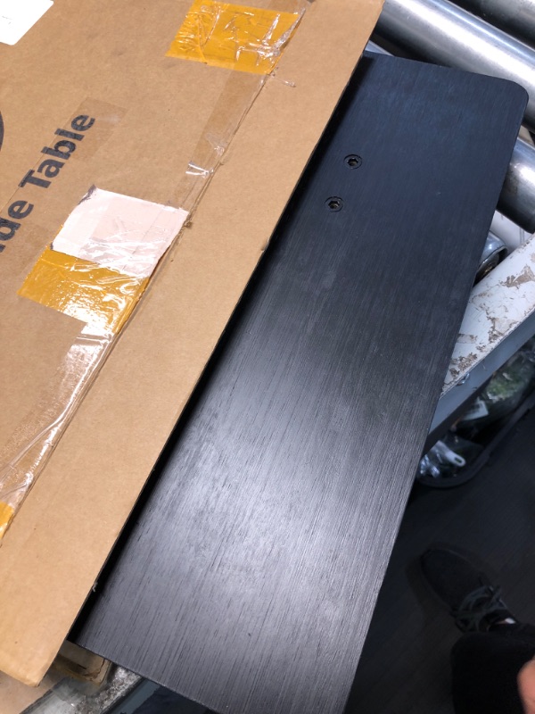 Photo 1 of **MISSING HARDWARE**PARTS ONLY**
YUHFERA 360° Rotatable Sofa Tray Table for Couch Arm - Height Adjustable End Table for Bed or Chair with Phone & Tablet Slots, TV Tray Table, Side Table Tray for Small Spaces?Black,Rectangle?