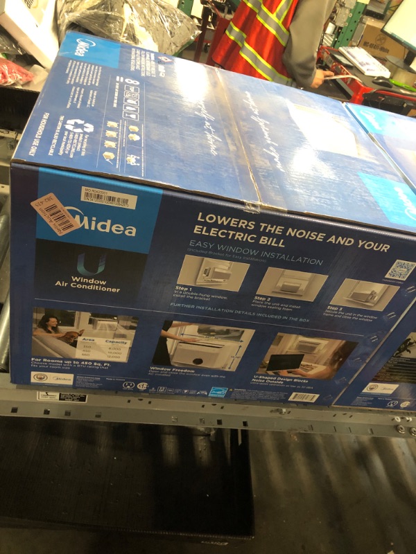 Photo 1 of ***FACTORY SEALED***Midea 10,000 BTU U Shaped Smart Inverter Window Air Conditioner, Cools up to 450 Sq. Ft.,Ultra Quiet with Open Window Flexibility, Works with Alexa/Google Assistant, 35% Energy Savings, Remote Control