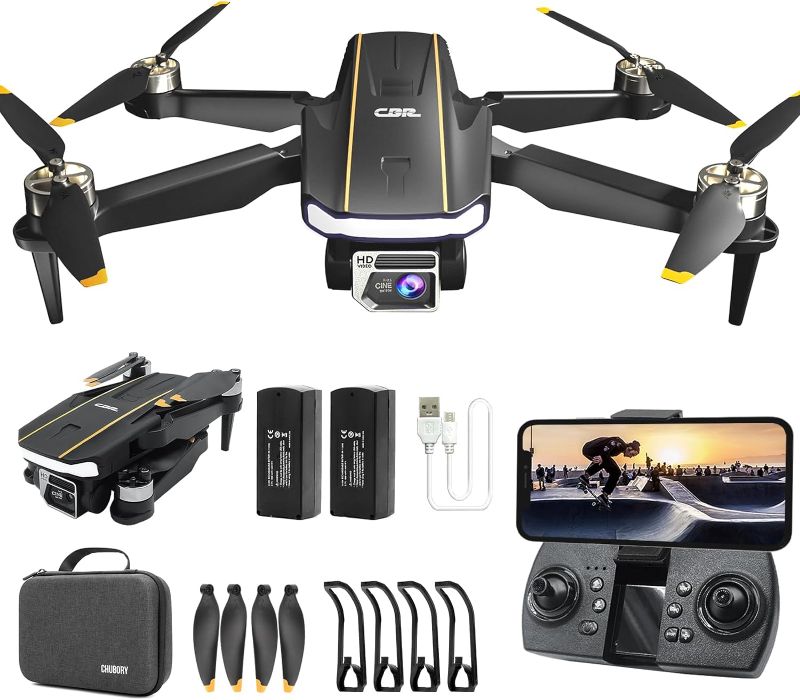 Photo 1 of (MISSING ACCORIES) (USED/FAIR) Super Enduring Brushless Motor Drone with 84 Mins Super Long Flight Time, Drone with 2K HD Camera for Beginners, CHUBORY A77 WiFi FPV Quadcopter, Follow Me, Auto Hover, Carrying Case, 3 Batteries
