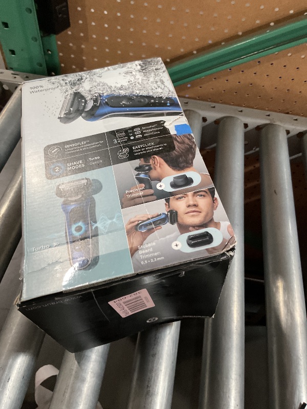 Photo 1 of Braun Electric Shaver for Men, Series 6 6177cc, Wet & Dry Shave, Turbo & Gentle Shaving Modes, Foil Shaver, Blue