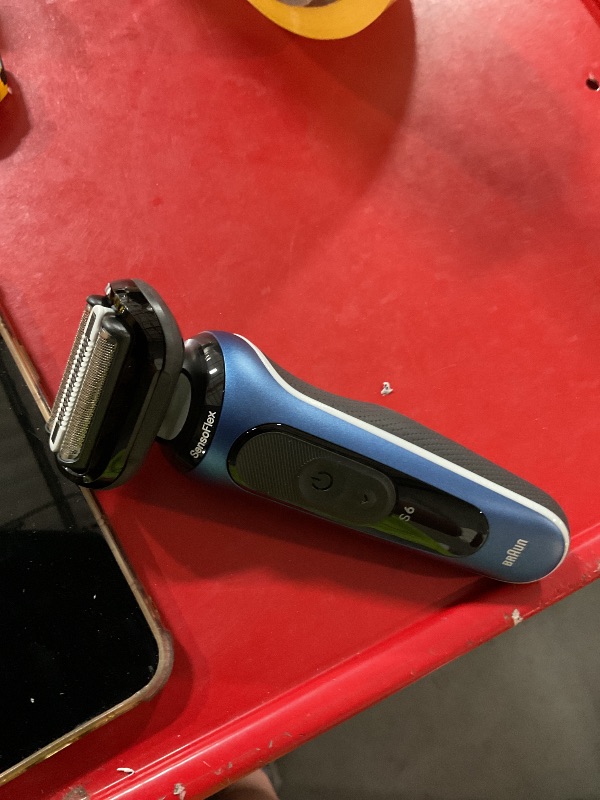 Photo 1 of Braun Electric Shaver for Men, Series 6 6177cc, Wet & Dry Shave, Turbo & Gentle Shaving Modes, Foil Shaver, Blue