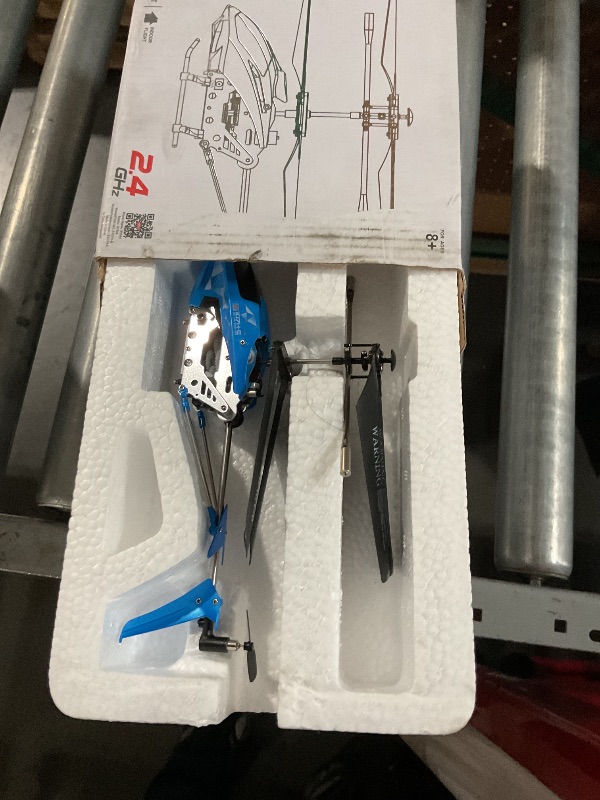 Photo 1 of ***(PARTS ONLY/ MAJOR DAMAGE)***SYMA Remote Control Helicopter, S107H-E RC Helicopter with One Key take Off/Landing, High & Low Speed and Durable Alloy Design, Gift Toy for Kids and Beginners