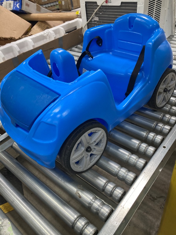 Photo 1 of ***SELLING AS PARTS ONLY, MISSING WINDSHIELD WITH CUP HOLDER, & HANDLE*** Step2 Whisper Ride II Buggy Kids Push Car, Ride On Toy, Stroller Substitute, Includes Seat Belt & Horn, Made of Durable Plastic, Max Weight 50 lbs., For Toddlers 1.5-4 Years Old, Bl