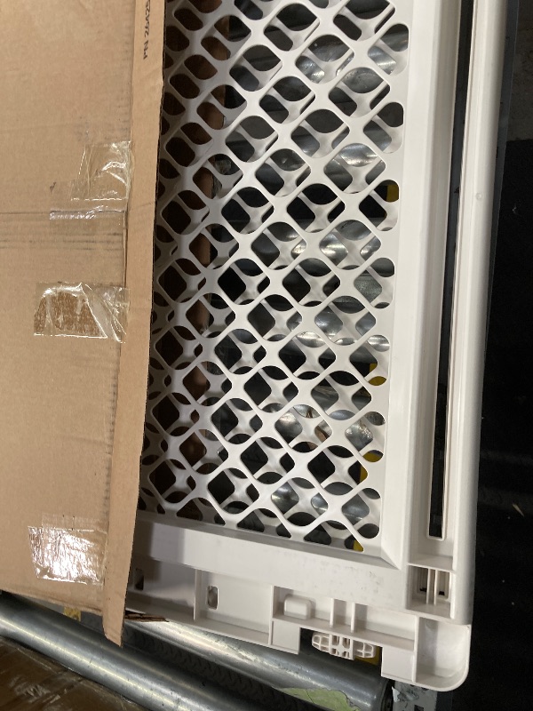 Photo 1 of ***(MISSING HARDWARE-SELLING AS IS)***  
MYPET North States Universal Pet Gate: 26” - 42” Wide Dog Gate. Use as Pressure Mounted Gate or Swinging Door with Included Hardware. Dog Gates for Doorways, 26" Tall, Gray