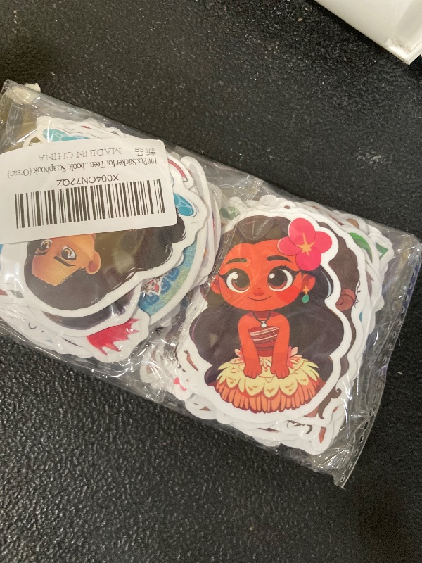 Photo 1 of 100Pcs Sticker for Teen, Cute Cartoon Waterproof Vinyl Stickers for Girl Kids Adult Water Bottle, Laptop, Phone, Computer, Guitar, Notebook, Scrapbook (Ocean)