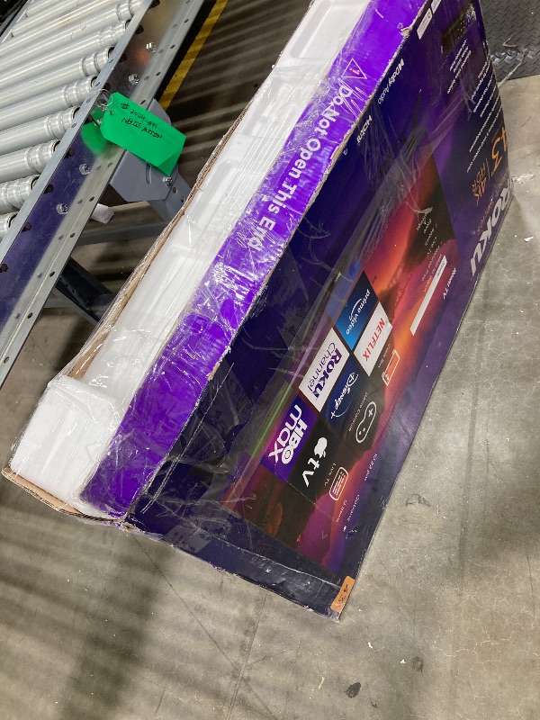 Photo 1 of ***MISSING LEG STAND***SELLING AS IS ****Roku Smart TV – 43-Inch Select Series 4K HDR RokuTV with Roku Enhanced Voice Remote, Brilliant 4K Picture, Automatic Brightness, & Seamless Streaming – Live Local News, Sports, Family Entertainment   ***(BOX RIPPED