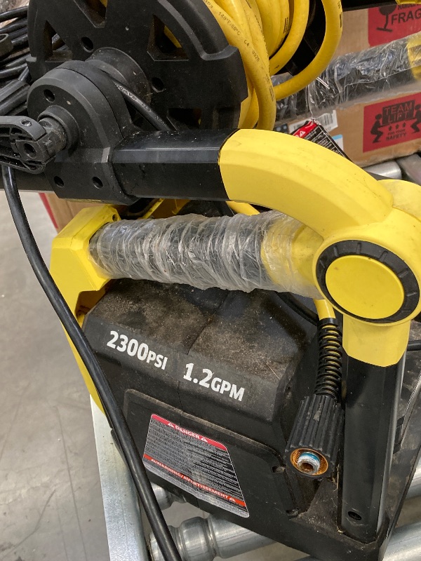 Photo 1 of   ***(HEAVILY USED CONDITIONGRASS,DUST/DIRT RESIDUE, HEAVILY USED CONDITION, SOME SCUFFS/SCRATCHES, BOX RIPPED/TORN)*** 

K2200PSB 2200 PSI 1.2 GPM CETA Certified Electric Power Pressure Washer with Surface Cleaner + Turbo, 15°, 40°, & Soap Nozzles  ***(H