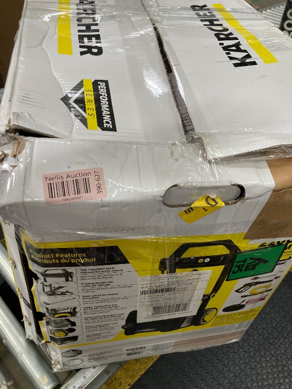 Photo 1 of   ***(HEAVILY USED CONDITIONGRASS,DUST/DIRT RESIDUE, HEAVILY USED CONDITION, SOME SCUFFS/SCRATCHES, BOX RIPPED/TORN)*** 

K2200PSB 2200 PSI 1.2 GPM CETA Certified Electric Power Pressure Washer with Surface Cleaner + Turbo, 15°, 40°, & Soap Nozzles  ***(H