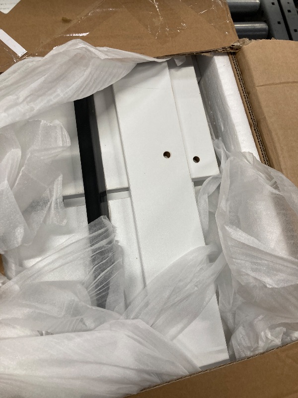 Photo 1 of ***MAYBE PARTS ONLY***
Nosepen White Over The Toilet Storage Cabinet, Above Toilet Shelf with Sliding Door & Toilet Paper Holder Stand, Behind Toilet Bathroom Organizer with Side Storage Rack for Bathroom, Restroom, White
