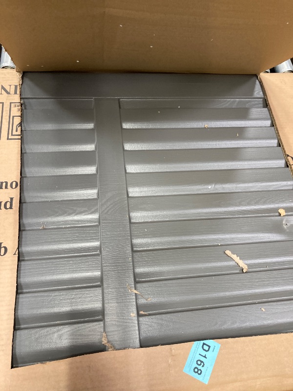 Photo 1 of 130 Gallon Resin Deck Box, Outdoor Lockable Storage Container for Patio Cushions, Garden Tools, Pool Supplies, Toys, Waterproof and UV Resistant, Reinforced Rib Design, Gray
