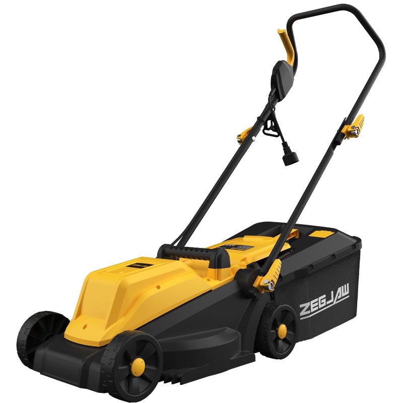 Photo 1 of ***SELLING AS PARTS ONLY *** 
ZEGJAW Electric Lawn Mower Corded, 13 Inch 11-Amp Lawn Mowers with 8 Gallon Collection Bag, 3-Position Cutting Height Adjustment for Lawn Care
