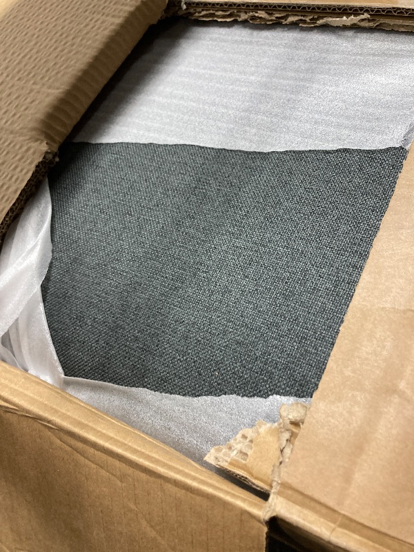 Photo 1 of **BOX 1 OF 2 ONLY/INCOMPLETE SET/ONE CHAISSE ONLY**Upholstered Pull Out Sectional Sofa with Storage Chaise, Convertible Corner Couch, Dark Grey