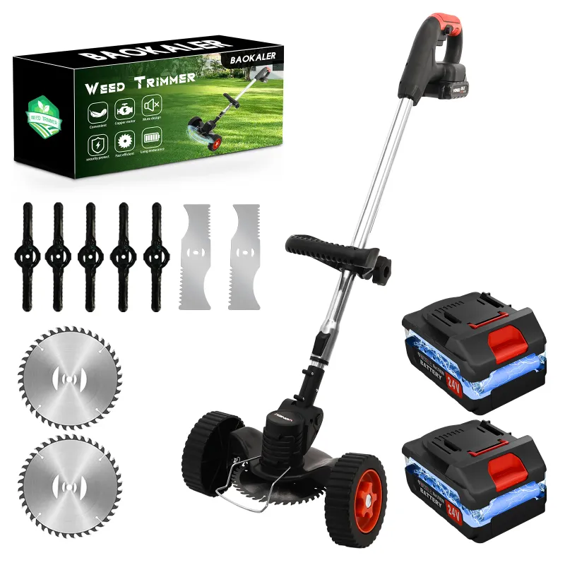 Photo 1 of ***PARTS ONLY***
BAOKALER Cordless Electric Weed Wacker String Trimmer, with 3 Types of Blades and Adjustable Handle