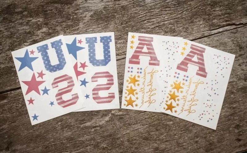 Photo 1 of 2 X American Beauty Face Temporary Tattoo, USA, 4th of July, Olympics, Labor Day
