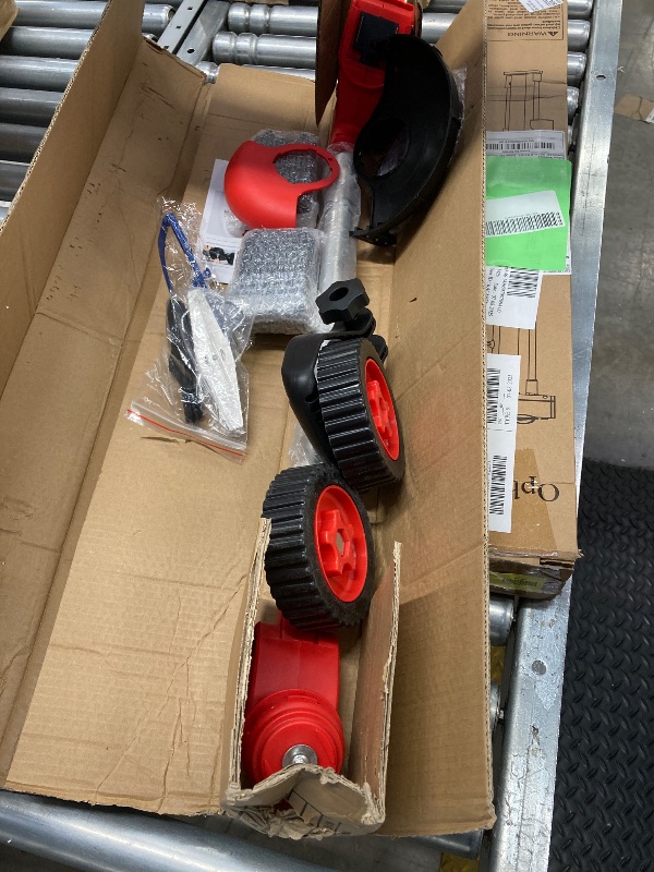 Photo 1 of 24V Electric Weed Wacker Grass Trimmer with 2pcs Batteries & Fast Charger, 3 in 1 Stringless Lightweight Brush Cutter/Edger/Mower with 3 Types Blade & Wheels for Garden and Yard Lawn