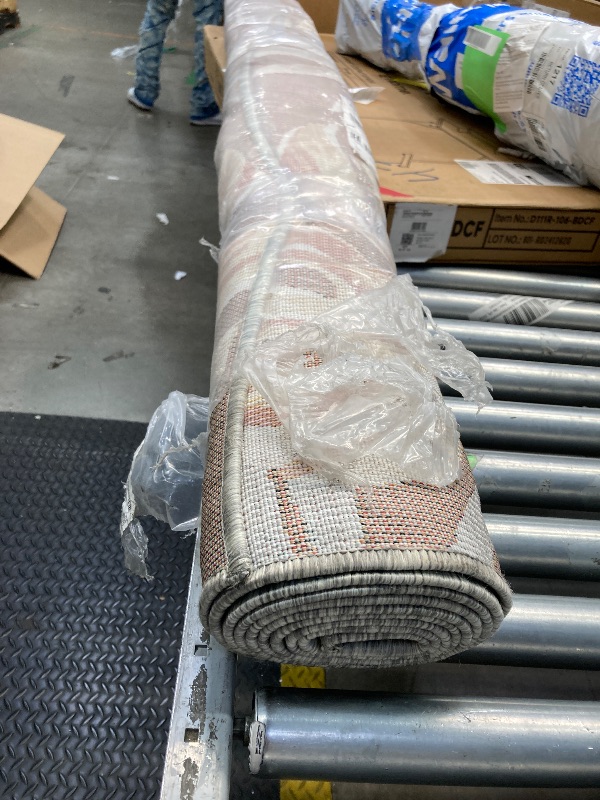 Photo 1 of **HAS SOME SPOTS ON BACK FROM OPENED PACKAGING**CAMILSON Spring Leaf Tropical Botanical Easy-Cleaning Non-Shedding Washable Outdoor Indoor Area Rug Multi 6x9