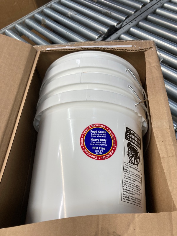 View 2 of
(1)
3 Pack | Premium 6 Gallon Bucket, Food Grade BPA Free - no Lid (White