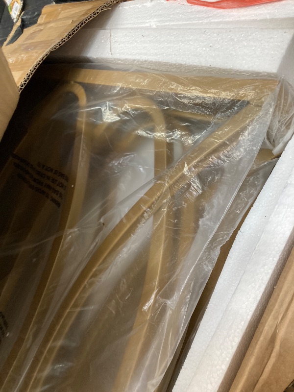 Photo 1 of Tribesigns Modern Dining Table, 63" Large Kitchen Table for 4-6 People, Unique Rectangular Dinner Table Kitchen & Dining Room Furniture with Faux Marble Tabletop and Geometric Legs