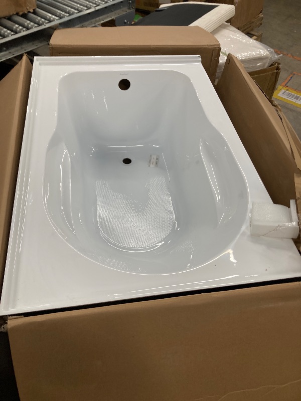 Photo 1 of ***CORNER DAMAGE, SMALL CHIPS...SEE PHOTOS)***  
Ivy 48'' x 32" Bathtub with Apron Right Hand Drain in White