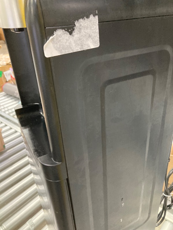 Photo 1 of ***USED, SOME SCUFFS/SCRATCHES, STICKER RESIDUE, NOT IN BOX, NO PACKAGING)***
 Water Dispenser with Ice Maker Function, Top Loading Hot and Cold Water Cooler for 5 Gallon Bottle - Includes Child Safety Lock - Water Machine for Home, Office, Garage - Black