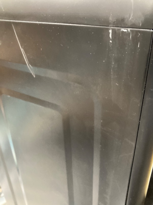 Photo 1 of ***USED, SOME SCUFFS/SCRATCHES, STICKER RESIDUE, NOT IN BOX, NO PACKAGING)***
 Water Dispenser with Ice Maker Function, Top Loading Hot and Cold Water Cooler for 5 Gallon Bottle - Includes Child Safety Lock - Water Machine for Home, Office, Garage - Black