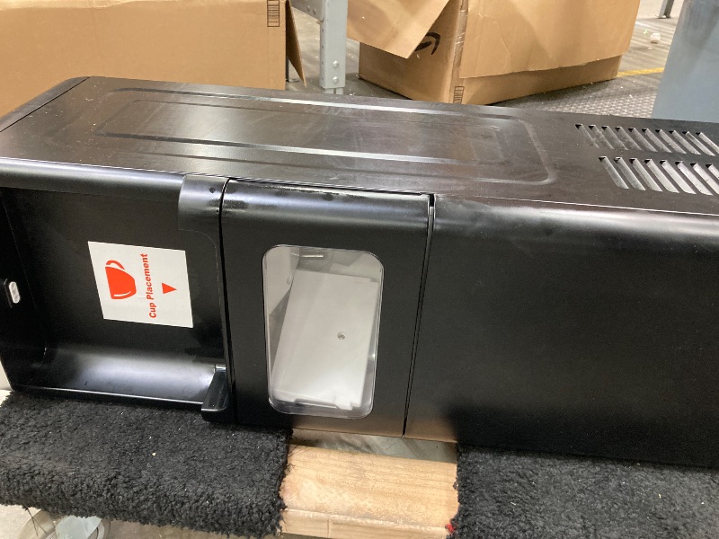 Photo 1 of ***USED, SOME SCUFFS/SCRATCHES, STICKER RESIDUE, NOT IN BOX, NO PACKAGING)***
 Water Dispenser with Ice Maker Function, Top Loading Hot and Cold Water Cooler for 5 Gallon Bottle - Includes Child Safety Lock - Water Machine for Home, Office, Garage - Black